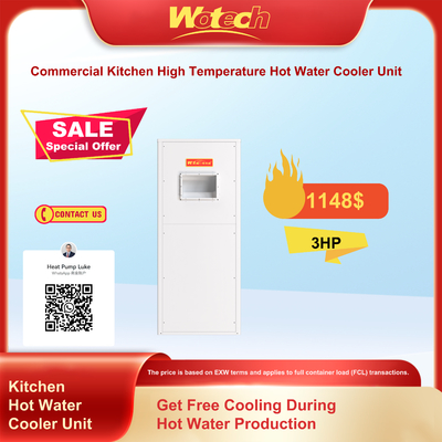 comprar R410a 380V 50Hz 3 Phase Commercial Kitchen High Temperature Hot Water Cooling Unit Fabricação em linha