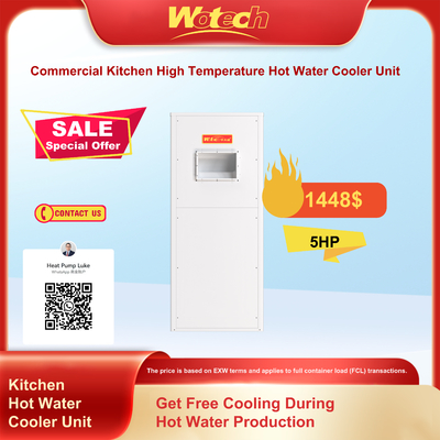 comprar R410a 5 HP Commercial Kitchen High Temperature Hot Water Cooling Unit Fabricação em linha