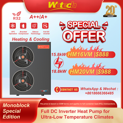 Oferta especial R32 Monoblock Edição especial de bomba de calor para aquecimento e resfriamento